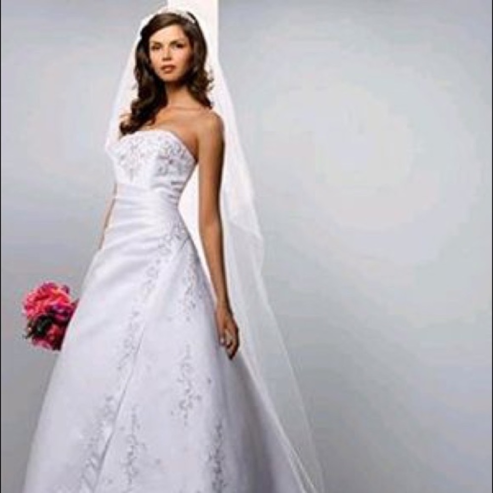 NWT David’s Bridal Embroidered Bead Wedding Dress